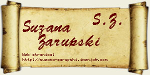 Suzana Zarupski vizit kartica